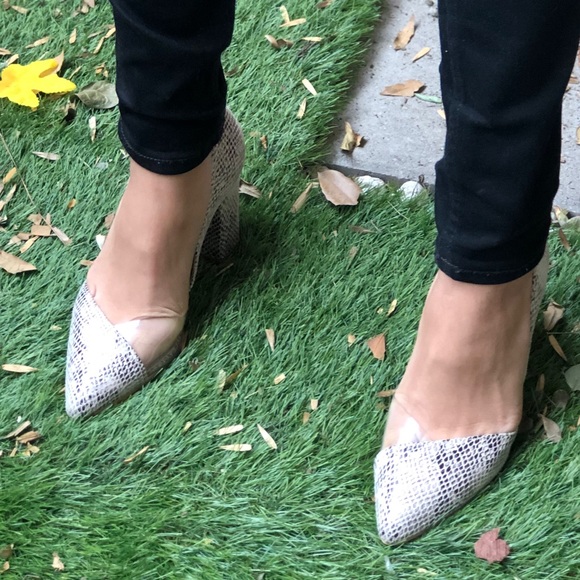 🤍High Quality Snake Print Chunky Heels with… - Picture 8 of 8